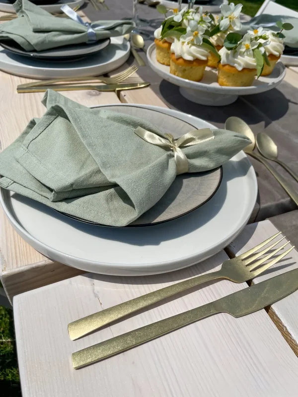 Table setting Olive Green